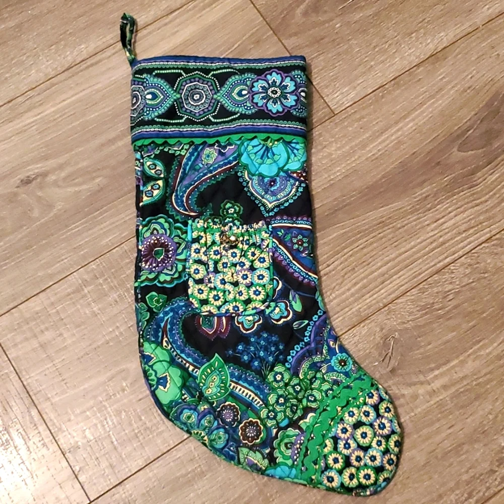 🛍 Vera Bradley Christmas Stocking in Blue Rhapsody - Picture 1 of 4